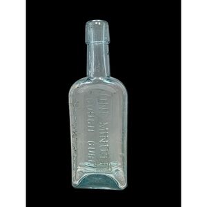 Antique Light Blue E.C DeWitt Glass Medicine Bottle Collectors Item